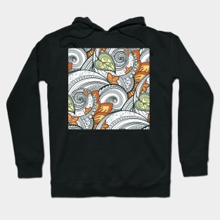 Paisley Print with Vintage Floral Motifs Hoodie